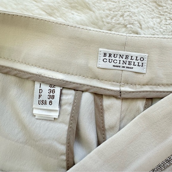 Brunello Cucinelli women silk capri pants size 6 US - Picture 3 of 9
